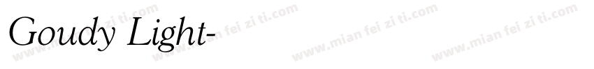 Goudy Light字体转换